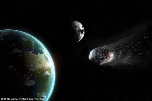 畫家筆下的小行星近距離掠過地球