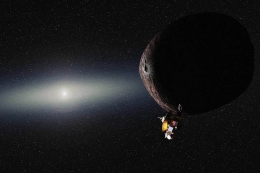 畫家筆下新視野號飛向2014 MU69的情景