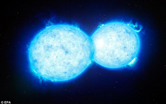 畫家筆下的超巨大雙星系統