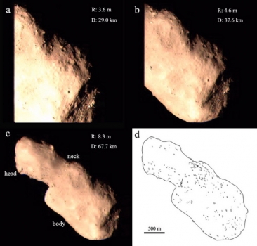 圖塔蒂斯小行星的光學圖像