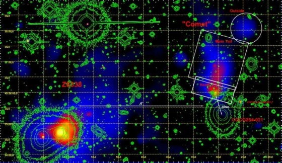 茲威基8338星系團X射線圖