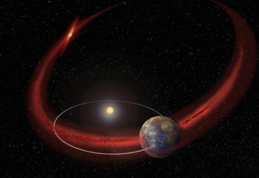 水星穿過恩克彗星殘餘物的軌道