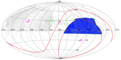南銀冠u波段巡天數據釋放天區覆蓋圖