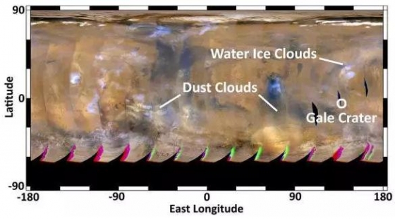 火星沙塵暴的分佈與移動路線