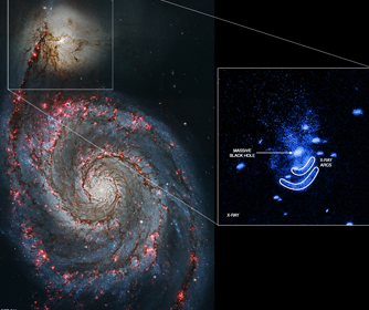 NGC5195螺旋星系和X射線弧
