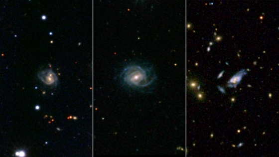 美國太空總署河外星系資料庫中三個超級螺旋星系
