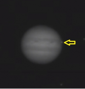 3月17日拍攝到木星瞬間出現亮點