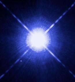 左下角光點天狼星伴星是顆著名的白矮星