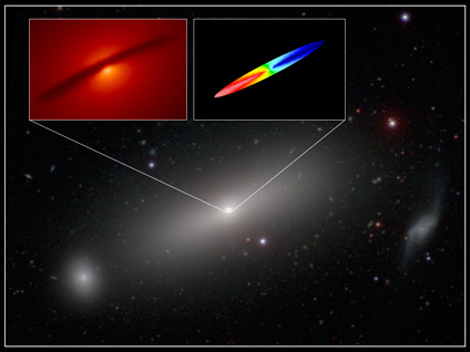NGC1332星系盤氣體圍繞中心超大質量黑洞