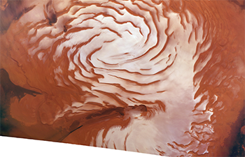 火星北極螺旋形的冰蓋是冰河進退過程形成