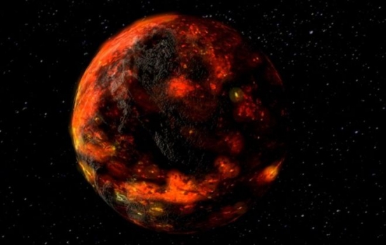小行星撞擊月球時月球表面仍然充滿溶岩