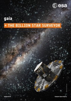 歐洲太空總署蓋亞衛星觀測十億顆恆星數據海報