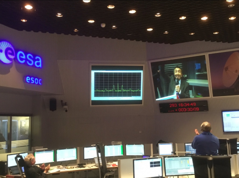 歐洲太空總署控制中心收到TGO進入火星軌道訊號