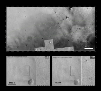 夏帕雷利登陸器撞擊火星表面過程照片