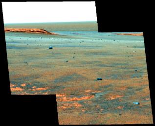火星子午線高原的維多利亞隕石坑