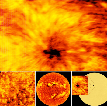 用射電望遠鏡拍攝的太陽影像