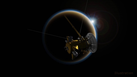 畫家筆下的卡西尼號最後飛掠土衛六任務示