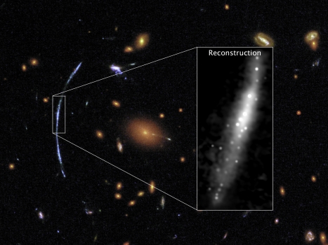 重力透鏡有助於顯示早期宇宙中的恆星形成區