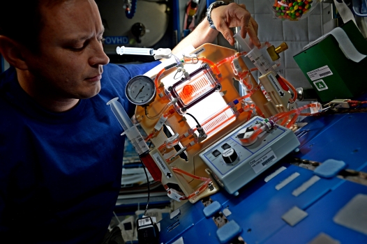 美國太空人操作毛細管吸附劑設施