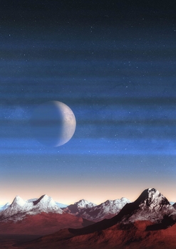 畫家筆下的冥王星的天空